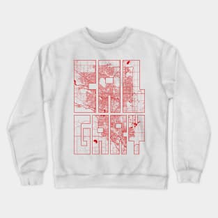 Calgary, Canada City Map Typography - Oriental Crewneck Sweatshirt